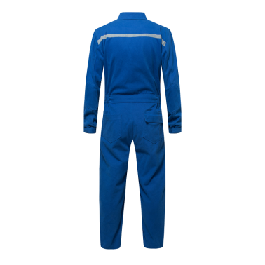 君御 全棉 春秋季连体爬塔服 防静电阻燃工作服 蓝色-S