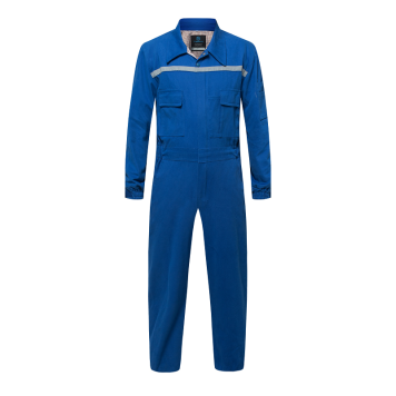 君御 全棉 春秋季连体爬塔服 防静电阻燃工作服 蓝色-S