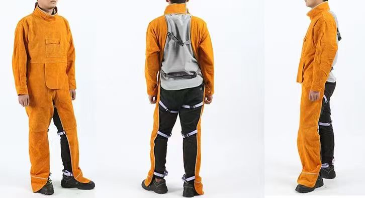 其他 耐磨隔热电焊服 牛皮分腿电焊防护服-XL